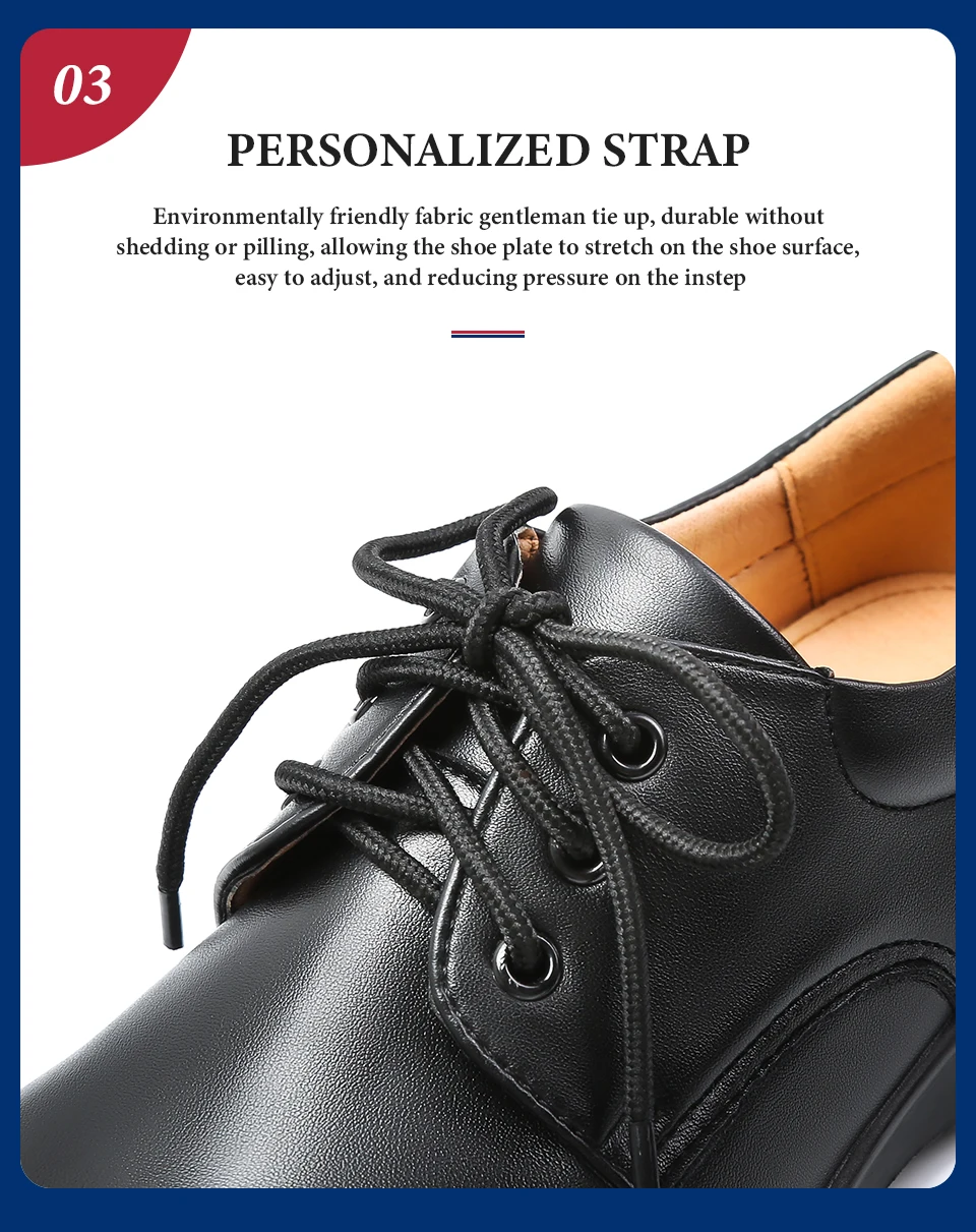 Campus Shoe Child Girl Middle School Student Shoe Children Boy Leather Shoes Early Boys Dress Shoes Soft Bottom Black High Kids