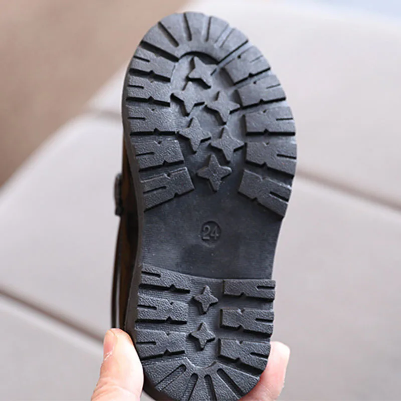 Children's Shoes Girls Autumn Princess Fashion Leather Shoes Kids Soft Sole British Style Black Student Performance Shoes