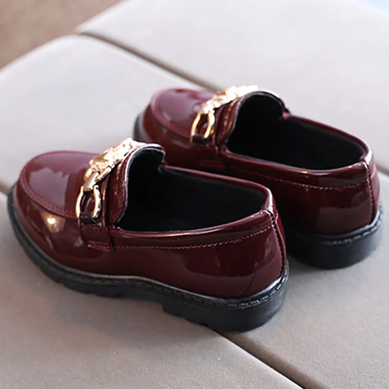 Children's Shoes Girls Autumn Princess Fashion Leather Shoes Kids Soft Sole British Style Black Student Performance Shoes