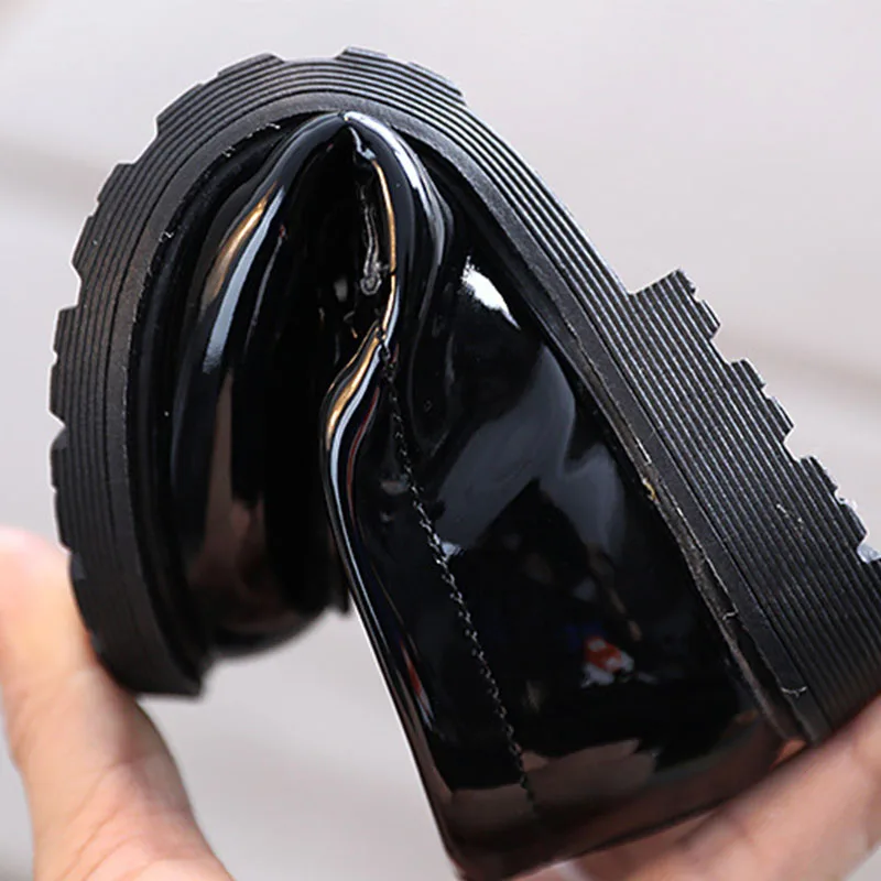 Children's Shoes Girls Autumn Princess Fashion Leather Shoes Kids Soft Sole British Style Black Student Performance Shoes