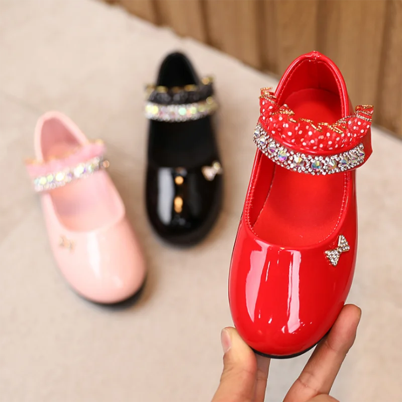 New Spring Girls Shoes Princess Ballet Flats Dance Party Wedding Shoes Rhinestone Children Shoes for 3-12 Years Old Kids New Spring Girls Shoes Princess Ballet Flats Dance Party Wedding Shoes Rhinestone Children Shoes for 3-12 Years Old Kids
