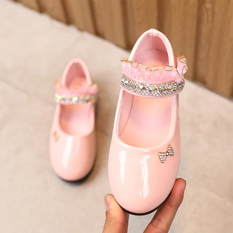 New Spring Girls Shoes Princess Ballet Flats Dance Party Wedding Shoes Rhinestone Children Shoes for 3-12 Years Old Kids New Spring Girls Shoes Princess Ballet Flats Dance Party Wedding Shoes Rhinestone Children Shoes for 3-12 Years Old Kids