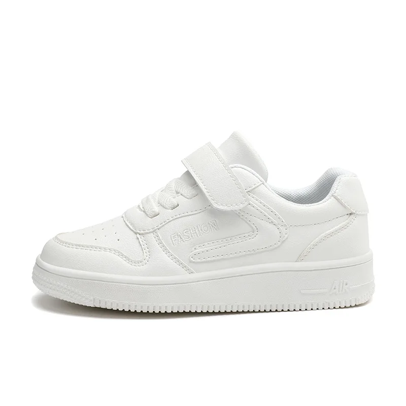 Kids Shoes Girls Sneakers Cute 7 To 12 Years Children Sneakers Casual PU Leather White Skateboard Sports Tennis Shoes for Girl