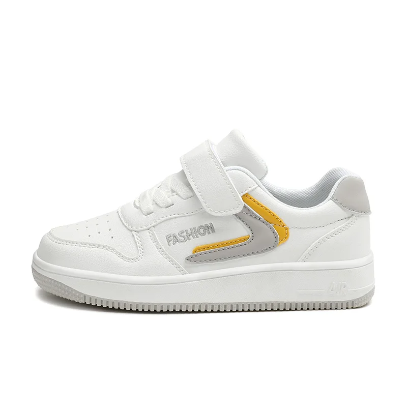 Kids Shoes Girls Sneakers Cute 7 To 12 Years Children Sneakers Casual PU Leather White Skateboard Sports Tennis Shoes for Girl