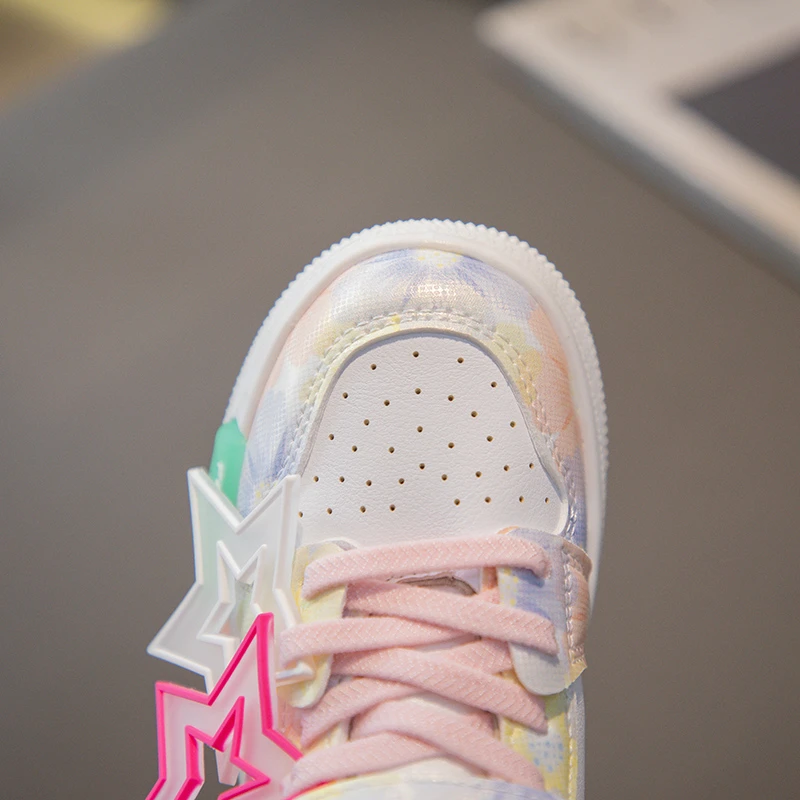 Girls Sneakers Children's Casual Sneaker Fashion Candy Color Kids Sports Shoes for Girl High Top Tennis Skate Shoes Toddlers