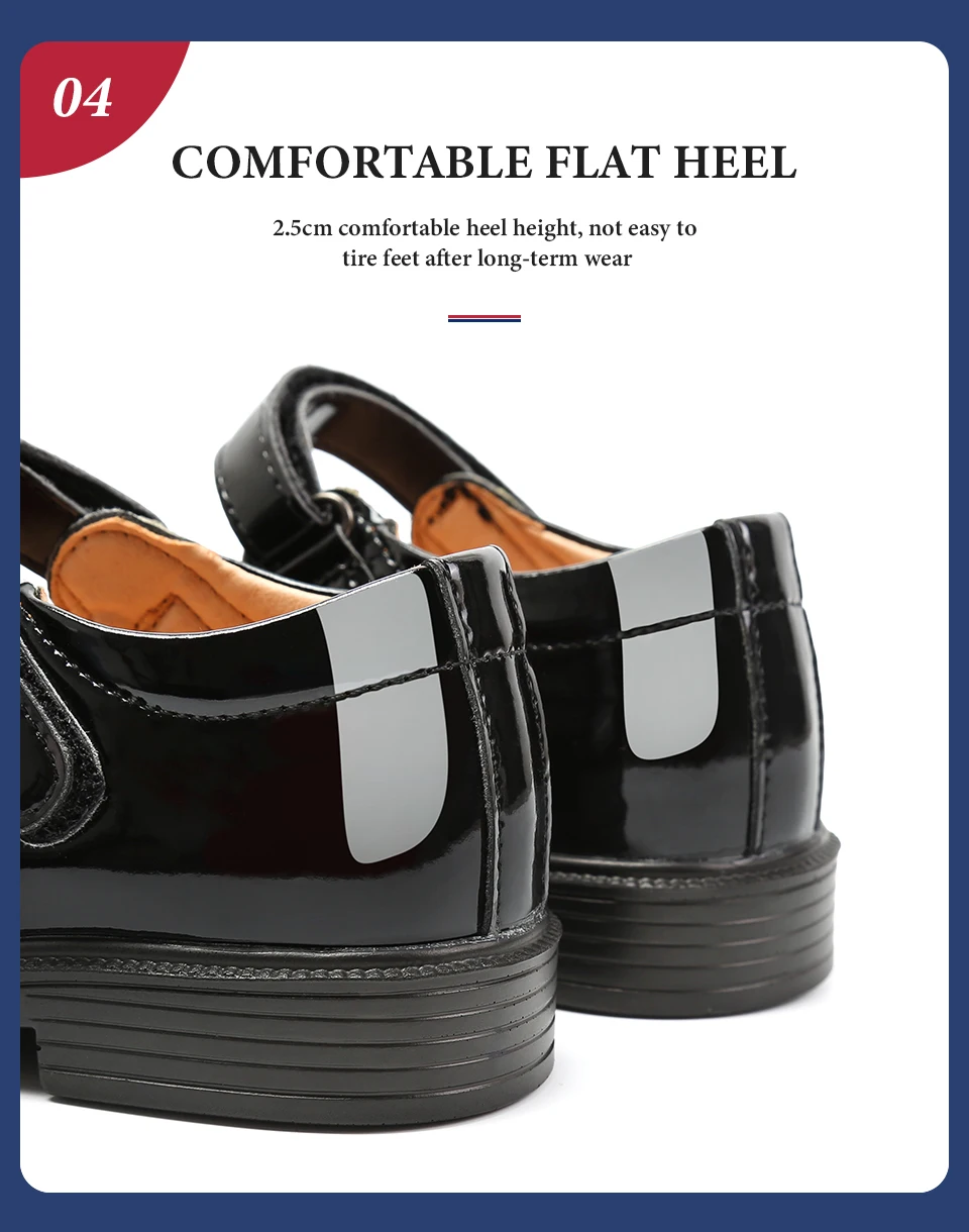 Performance Shoes Princess Girl Shoe British Style Mary Jane Student Black Soft Bottom Child Barefoot Women's Leather Shoes Kids