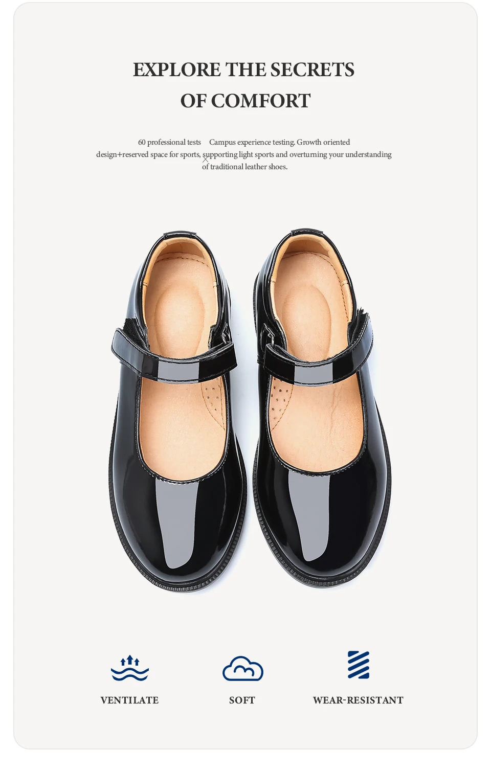 Performance Shoes Princess Girl Shoe British Style Mary Jane Student Black Soft Bottom Child Barefoot Women's Leather Shoes Kids