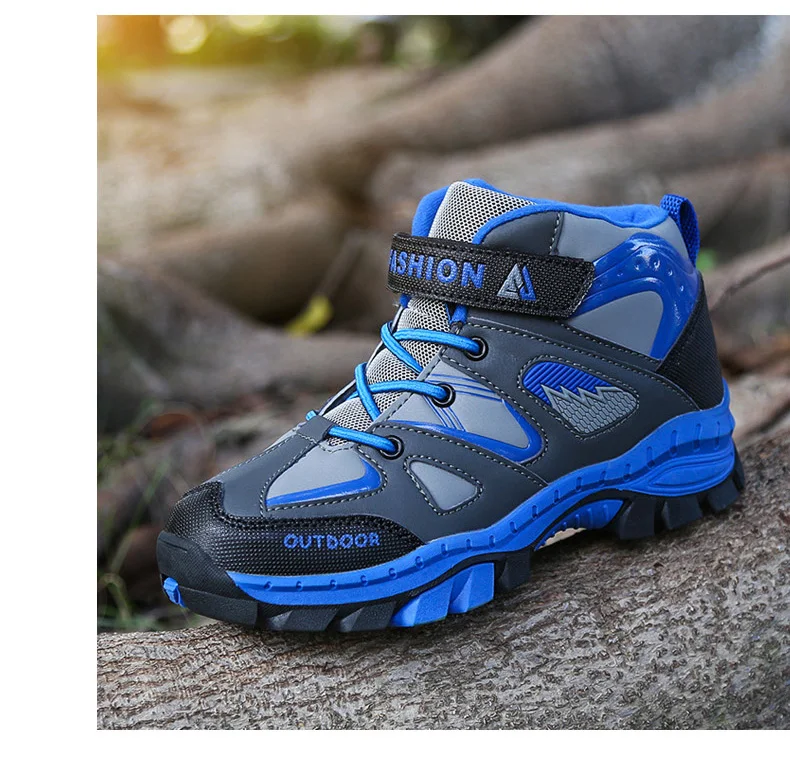Boys Casual Shoes Winter Warm Children Sneakers High-top Anti-Slip Kids Trainers Waterproof Sport Footwear Fashion Autumn Rubber