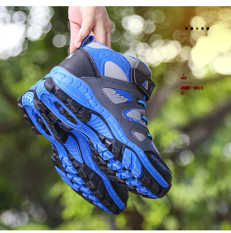Boys Casual Shoes Winter Warm Children Sneakers High-top Anti-Slip Kids Trainers Waterproof Sport Footwear Fashion Autumn Rubber