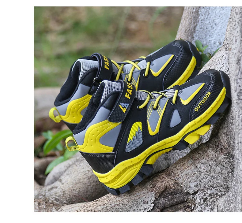 Boys Casual Shoes Winter Warm Children Sneakers High-top Anti-Slip Kids Trainers Waterproof Sport Footwear Fashion Autumn Rubber