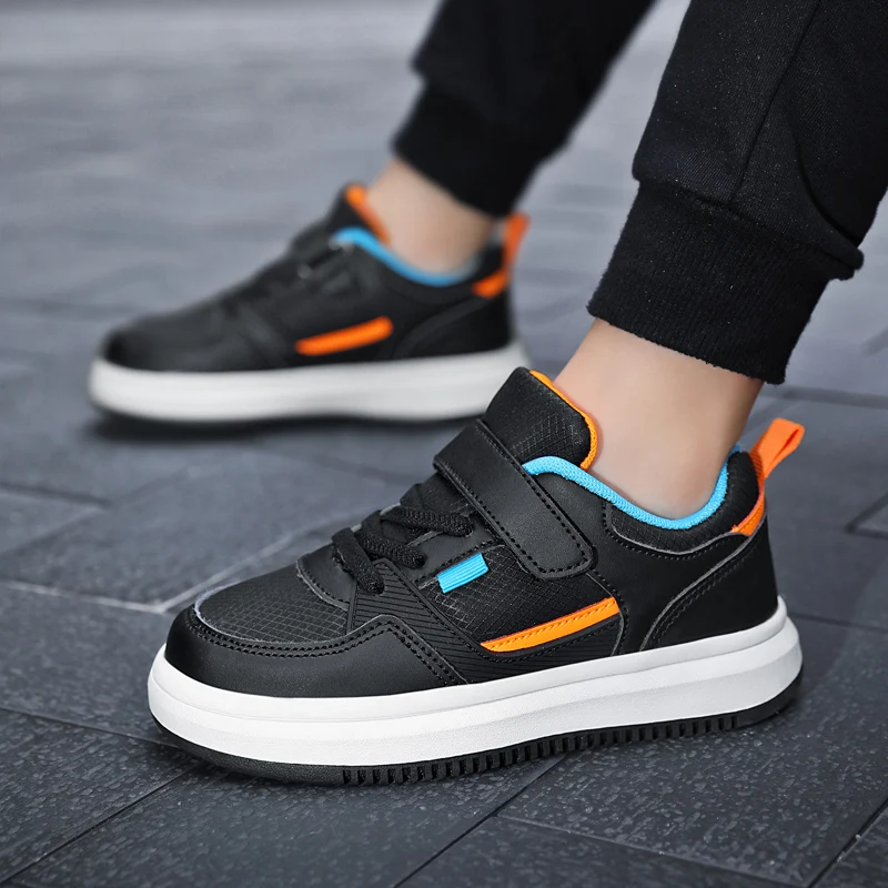 Kids Sneakers Boys Luxury Shoes Leather White Casual Flat Sneakers Autumn Fashion Running Sports Shoes for Boys