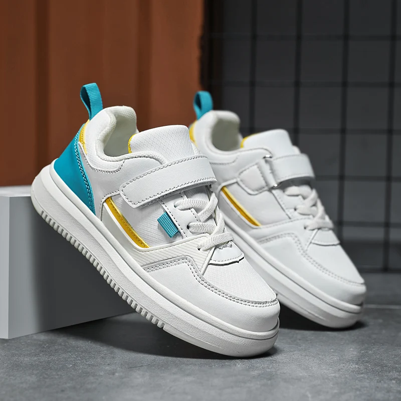 Kids Sneakers Boys Luxury Shoes Leather White Casual Flat Sneakers Autumn Fashion Running Sports Shoes for Boys