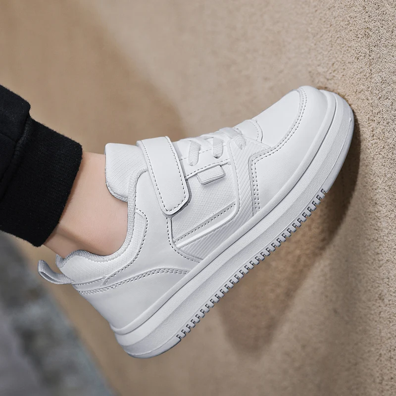 Kids Sneakers Boys Luxury Shoes Leather White Casual Flat Sneakers Autumn Fashion Running Sports Shoes for Boys
