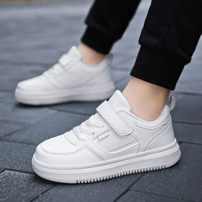 Kids Sneakers Boys Luxury Shoes Leather White Casual Flat Sneakers Autumn Fashion Running Sports Shoes for Boys