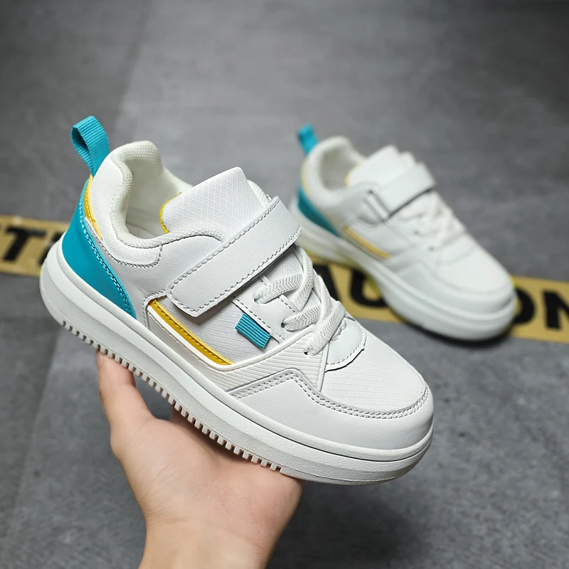 Kids Sneakers Boys Luxury Shoes Leather White Casual Flat Sneakers Autumn Fashion Running Sports Shoes for Boys