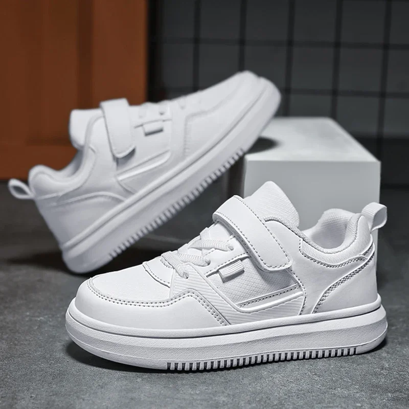 Kids Sneakers Boys Luxury Shoes Leather White Casual Flat Sneakers Autumn Fashion Running Sports Shoes for Boys