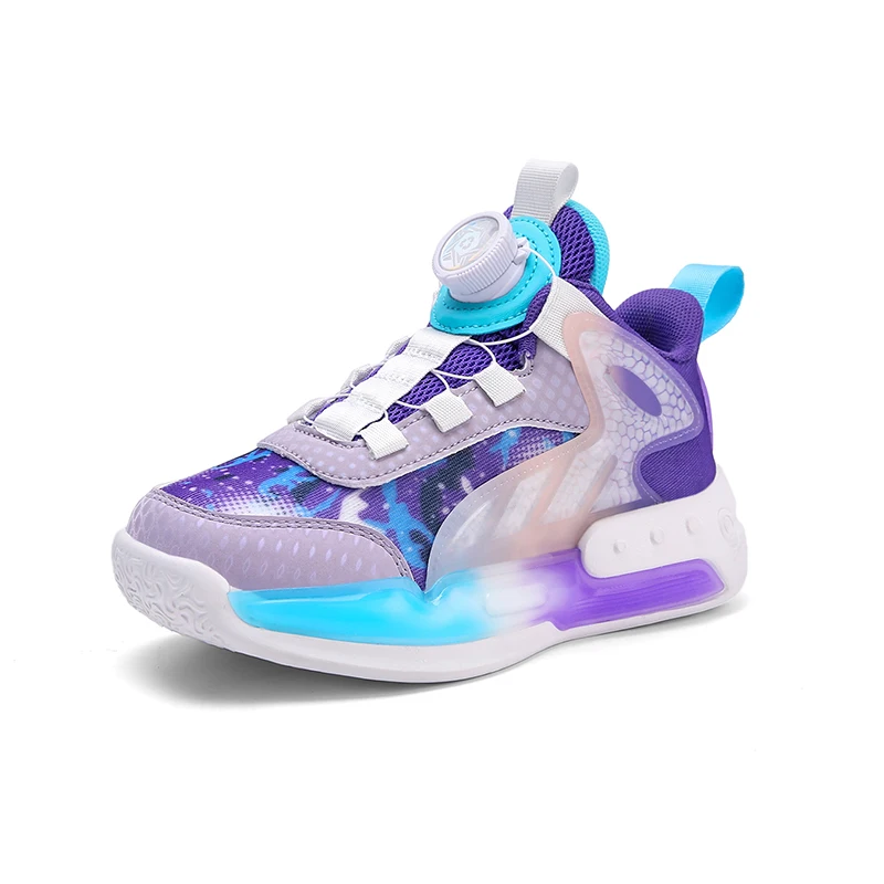 Rotating button Sneakers For Boys Breathable Mesh Basketball Shoes aged 7-14 Kids School Tennis Training 8 to 12 years old 2024 Rotating button Sneakers For Boys Breathable Mesh Basketball Shoes aged 7-14 Kids School Tennis Training 8 to 12 years old 2024
