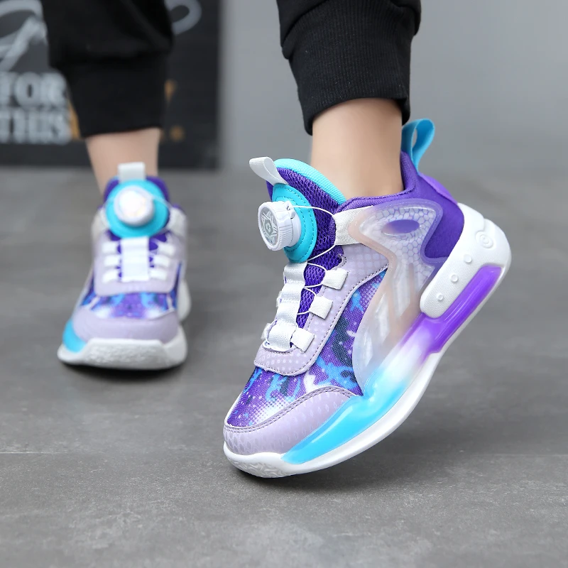 Rotating button Sneakers For Boys Breathable Mesh Basketball Shoes aged 7-14 Kids School Tennis Training 8 to 12 years old 2024 Rotating button Sneakers For Boys Breathable Mesh Basketball Shoes aged 7-14 Kids School Tennis Training 8 to 12 years old 2024