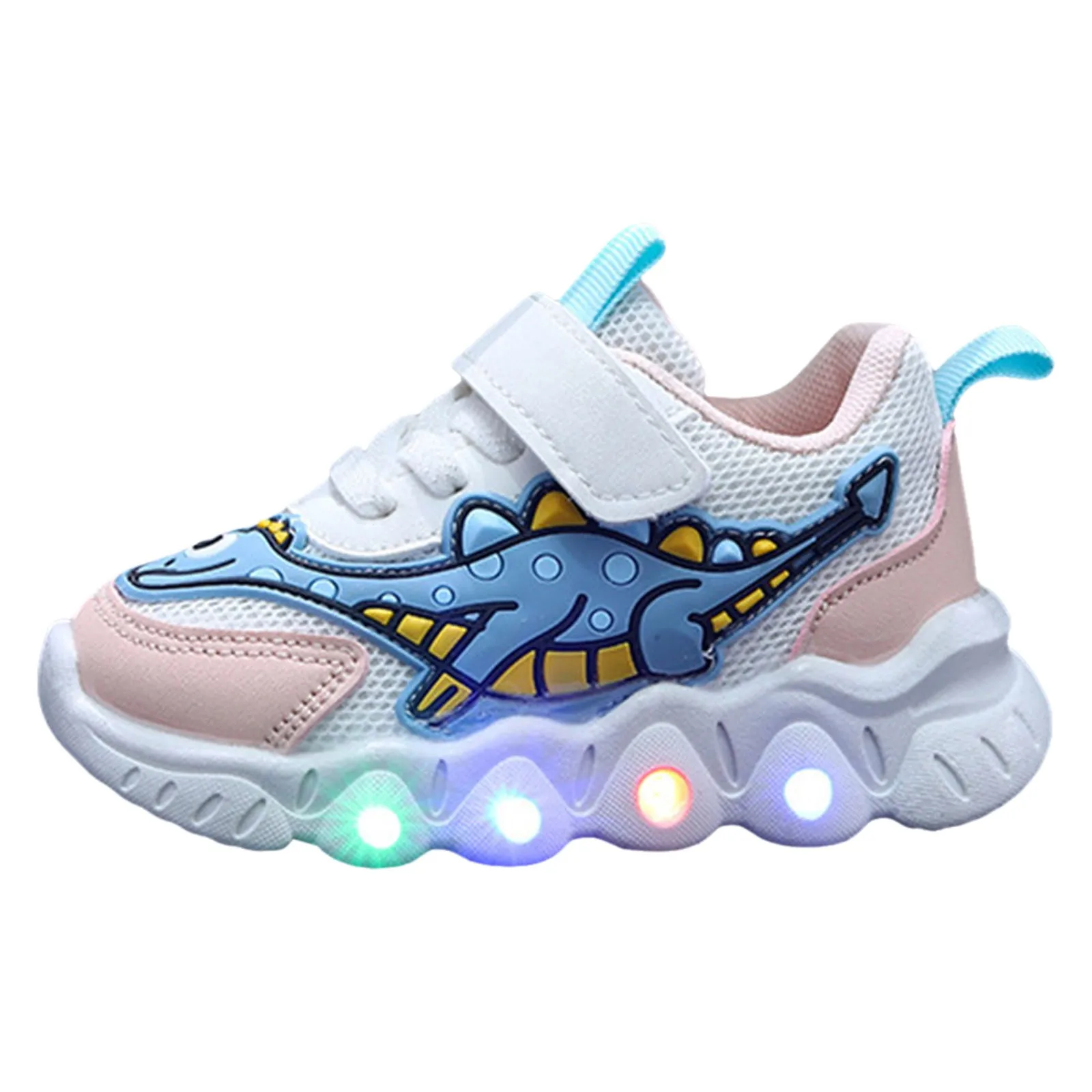 New Cartoon Boys Dinosaur Sports Shoes Girls Mesh Breathable Shoes Small And Medium Sized Children Casual Toddler Girl Shoes