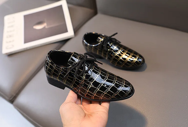 Children's Leather Shoes Fashion Lace-up Boys School Versatile Performance Low-heels Causal Kids Black White Dress Single Shoes Children's Leather Shoes Fashion Lace-up Boys School Versatile Performance Low-heels Causal Kids Black White Dress Single Shoes