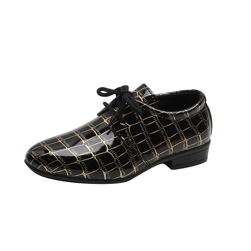 Children's Leather Shoes Fashion Lace-up Boys School Versatile Performance Low-heels Causal Kids Black White Dress Single Shoes Children's Leather Shoes Fashion Lace-up Boys School Versatile Performance Low-heels Causal Kids Black White Dress Single Shoes