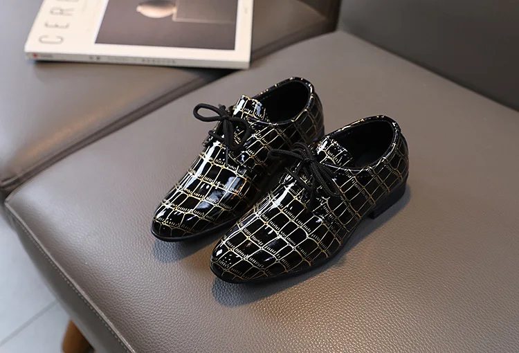 Children's Leather Shoes Fashion Lace-up Boys School Versatile Performance Low-heels Causal Kids Black White Dress Single Shoes Children's Leather Shoes Fashion Lace-up Boys School Versatile Performance Low-heels Causal Kids Black White Dress Single Shoes