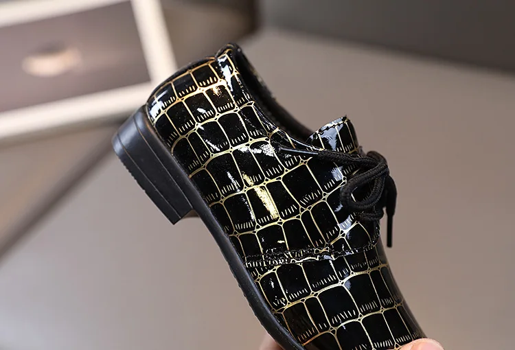 Children's Leather Shoes Fashion Lace-up Boys School Versatile Performance Low-heels Causal Kids Black White Dress Single Shoes Children's Leather Shoes Fashion Lace-up Boys School Versatile Performance Low-heels Causal Kids Black White Dress Single Shoes