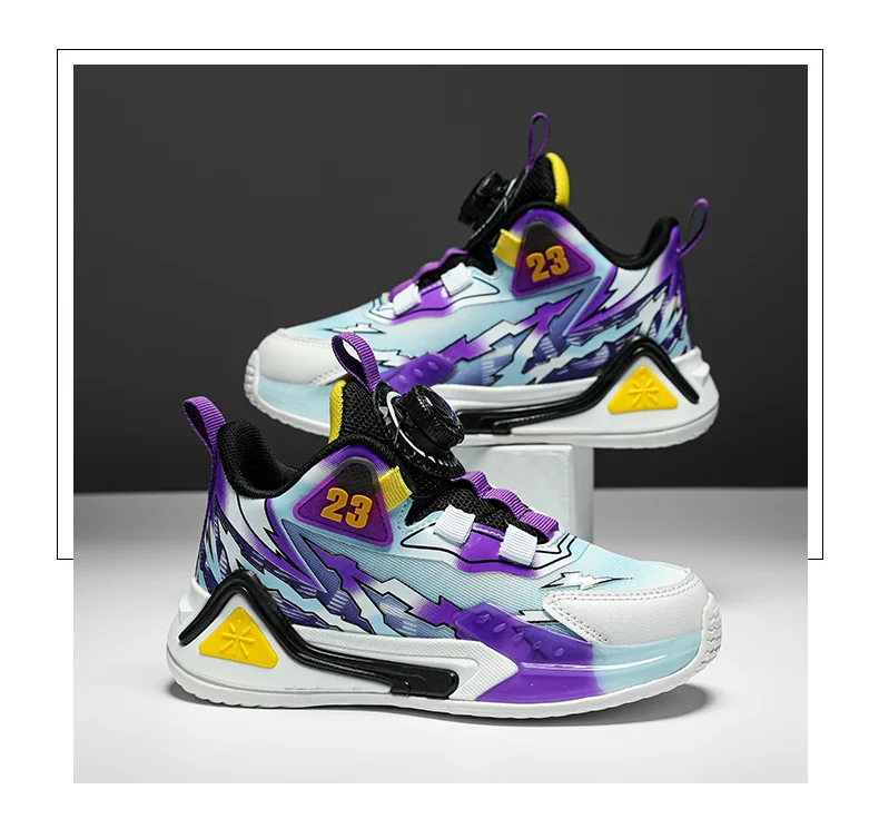 Children Shoes Boy Sneaker Kids School Running Basketball Shoes Luxury High Top Non-slip Tennis Sneaker for Boy