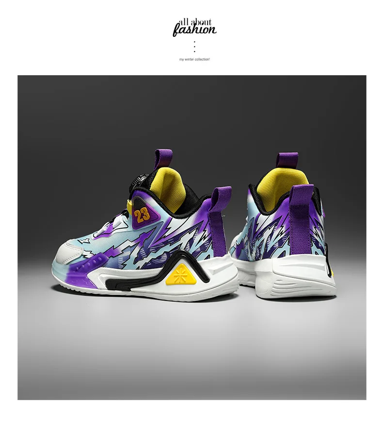 Children Shoes Boy Sneaker Kids School Running Basketball Shoes Luxury High Top Non-slip Tennis Sneaker for Boy