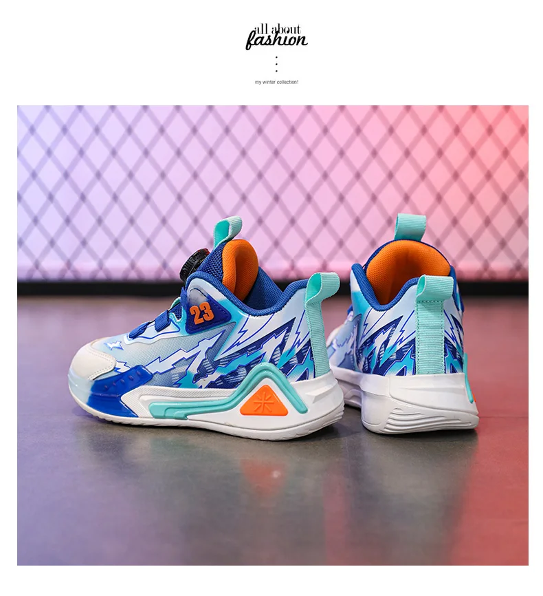 Children Shoes Boy Sneaker Kids School Running Basketball Shoes Luxury High Top Non-slip Tennis Sneaker for Boy