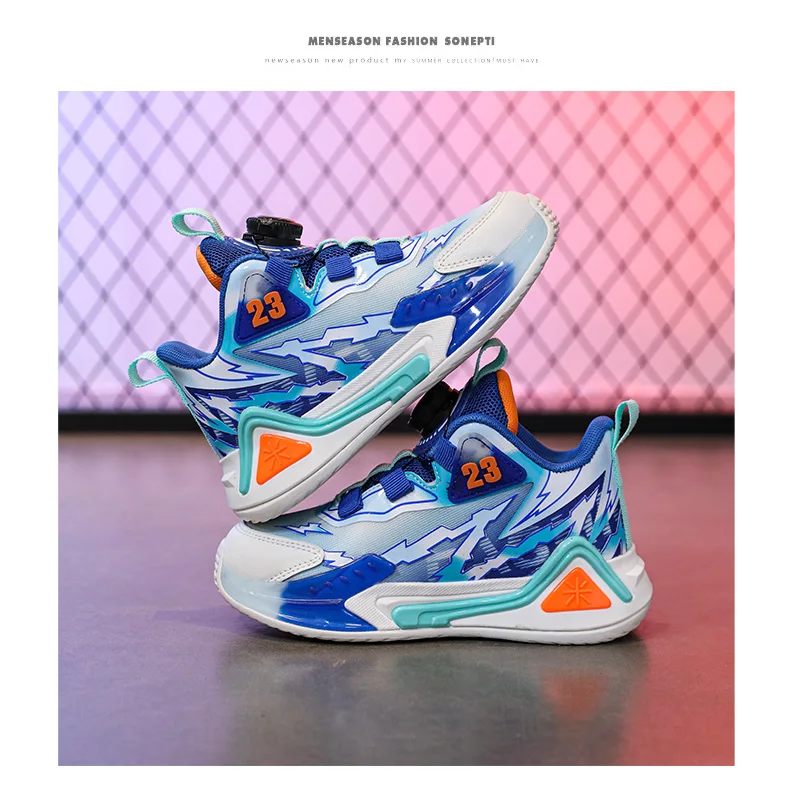 Children Shoes Boy Sneaker Kids School Running Basketball Shoes Luxury High Top Non-slip Tennis Sneaker for Boy