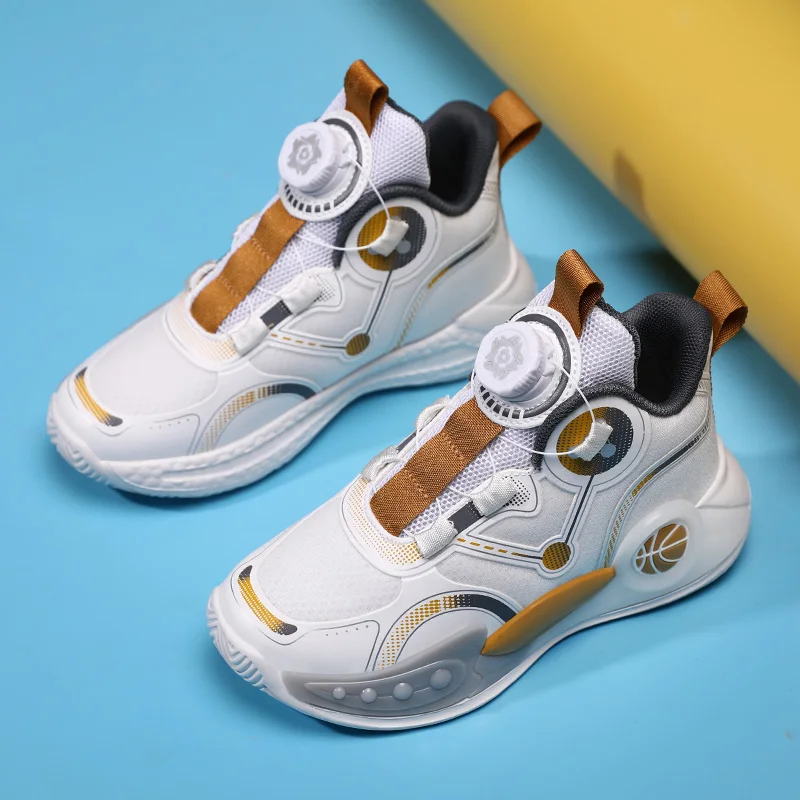 Luxury Children Shoes Boy Basketball Sneaker Fashion High Top School Sports Tennis 4 To 12 Years Kids Shoes Sneaker for Boy