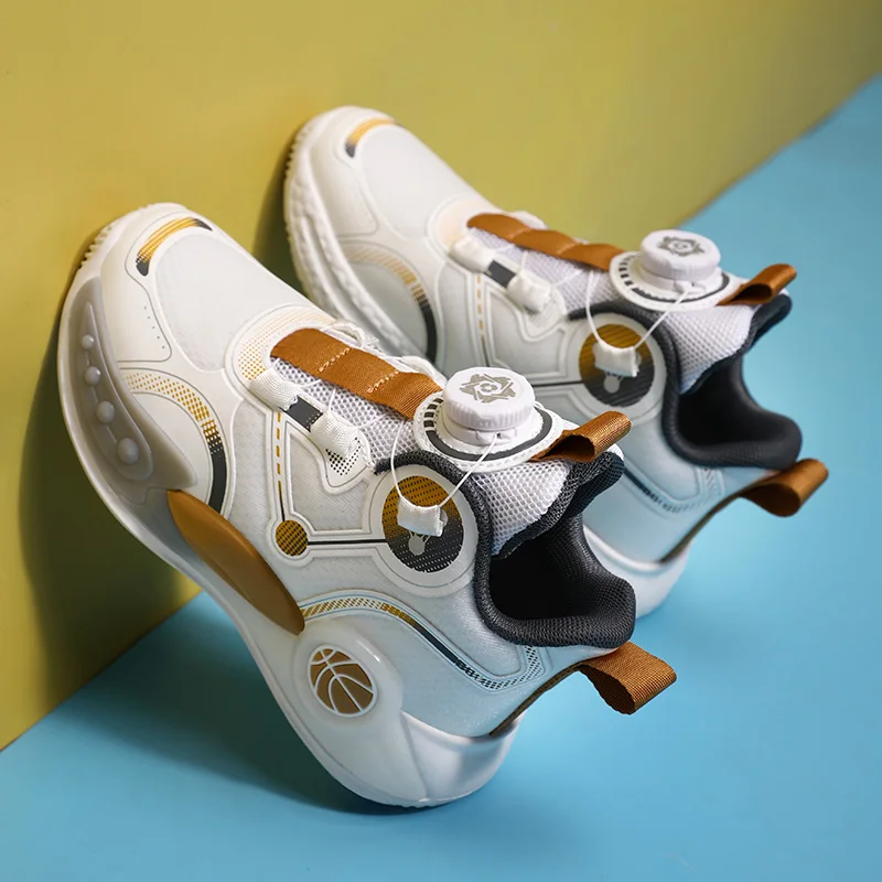 Luxury Children Shoes Boy Basketball Sneaker Fashion High Top School Sports Tennis 4 To 12 Years Kids Shoes Sneaker for Boy