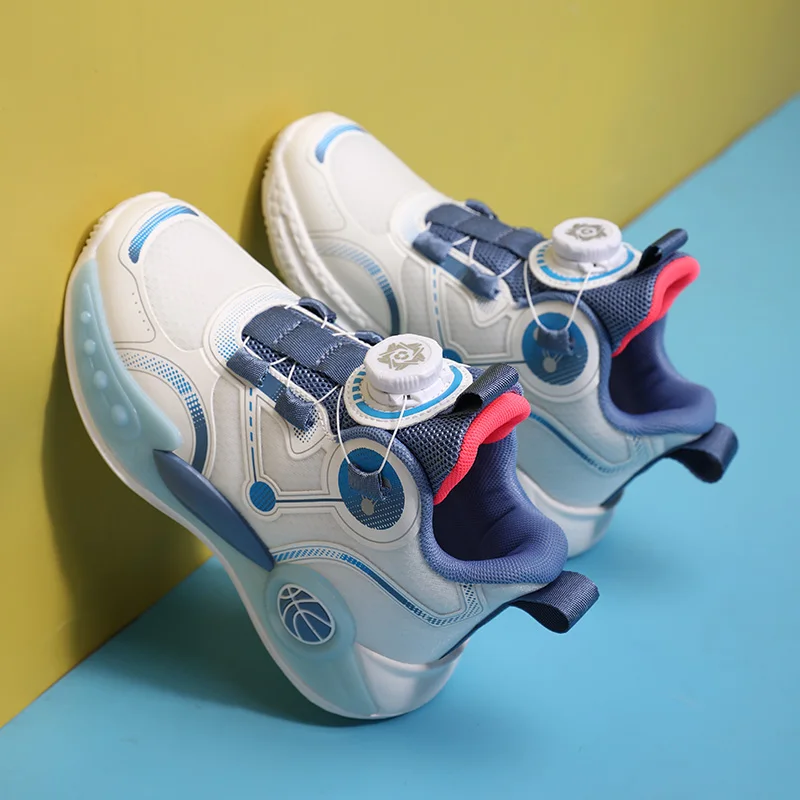 Luxury Children Shoes Boy Basketball Sneaker Fashion High Top School Sports Tennis 4 To 12 Years Kids Shoes Sneaker for Boy