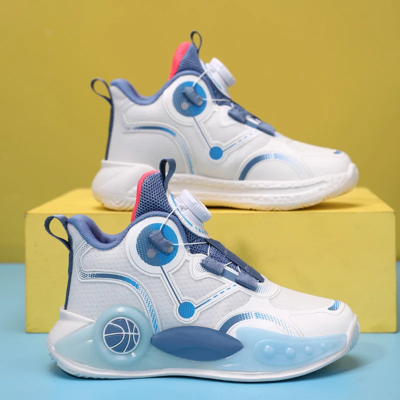 Luxury Children Shoes Boy Basketball Sneaker Fashion High Top School Sports Tennis 4 To 12 Years Kids Shoes Sneaker for Boy