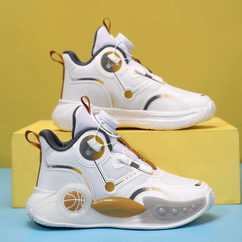 Luxury Children Shoes Boy Basketball Sneaker Fashion High Top School Sports Tennis 4 To 12 Years Kids Shoes Sneaker for Boy