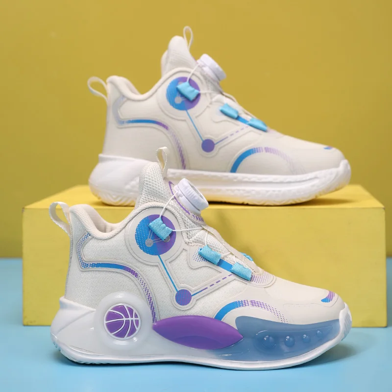 Luxury Children Shoes Boy Basketball Sneaker Fashion High Top School Sports Tennis 4 To 12 Years Kids Shoes Sneaker for Boy