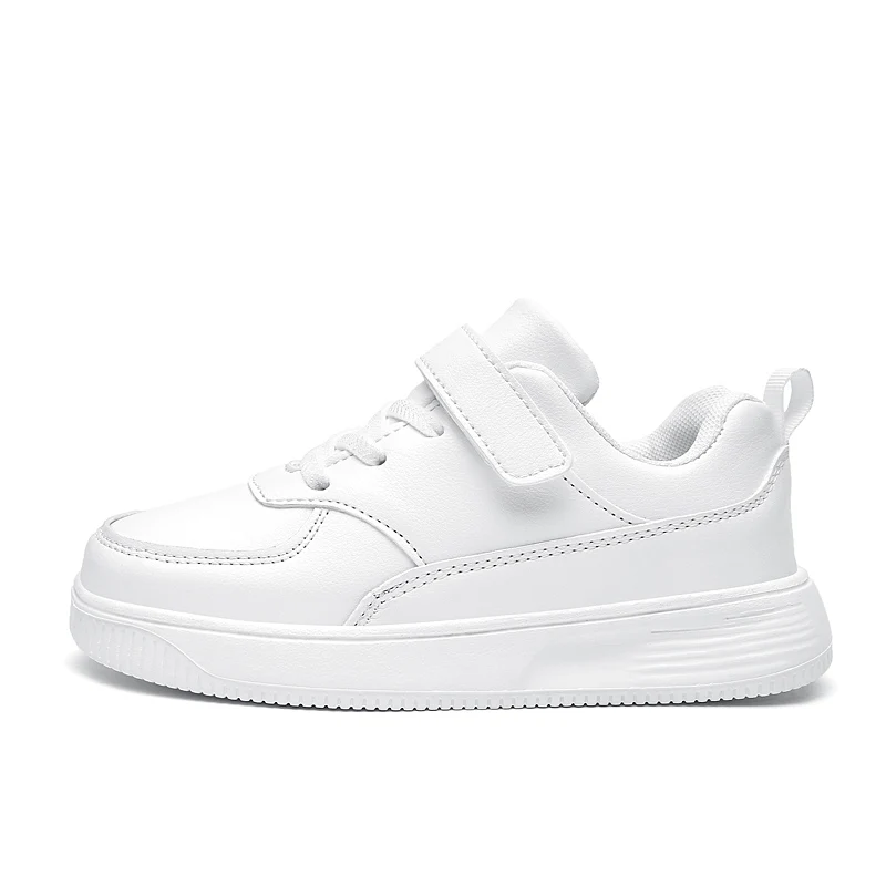 Children Shoes Boys Sneakers Black White Leather Daily Casual Kids Sneakers 6 To 12 Year Sports Running Tennis Shoes for Boy