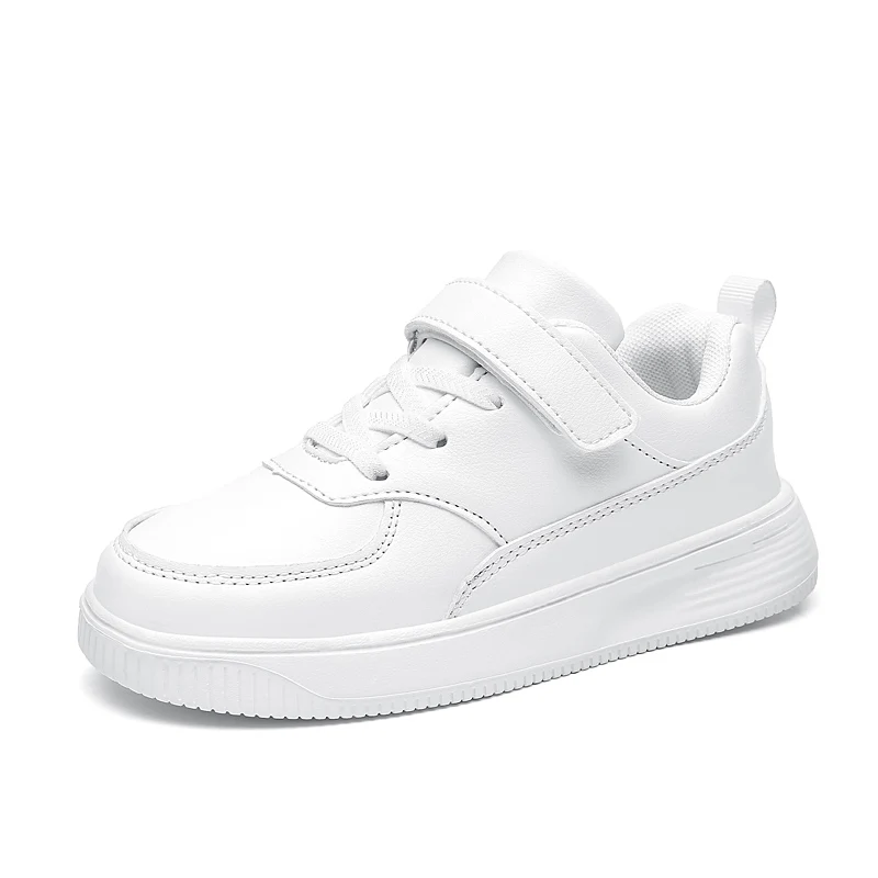 Children Shoes Boys Sneakers Black White Leather Daily Casual Kids Sneakers 6 To 12 Year Sports Running Tennis Shoes for Boy