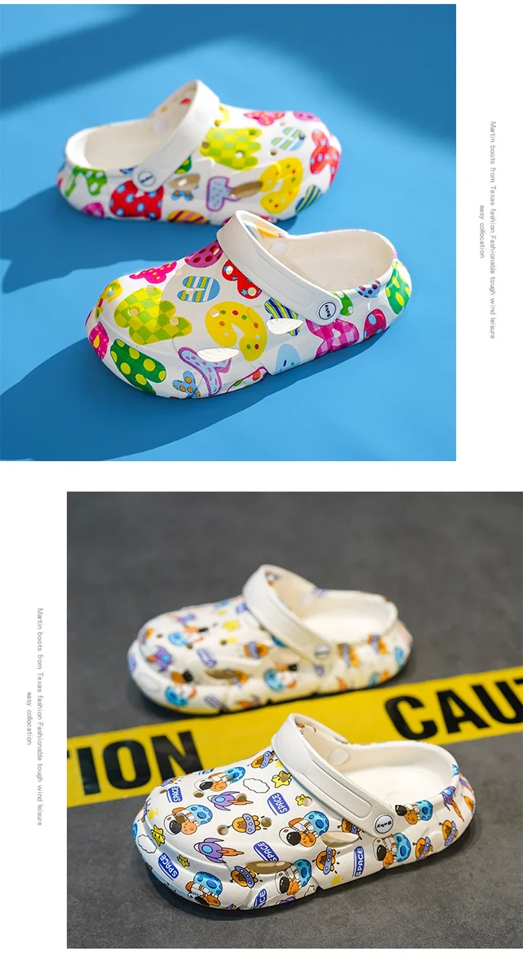 Luxury Children Shoes Boy Girls Slipper Design Kids Casual Water Sandals Girls School Cartoon Boy Sandals Clogs