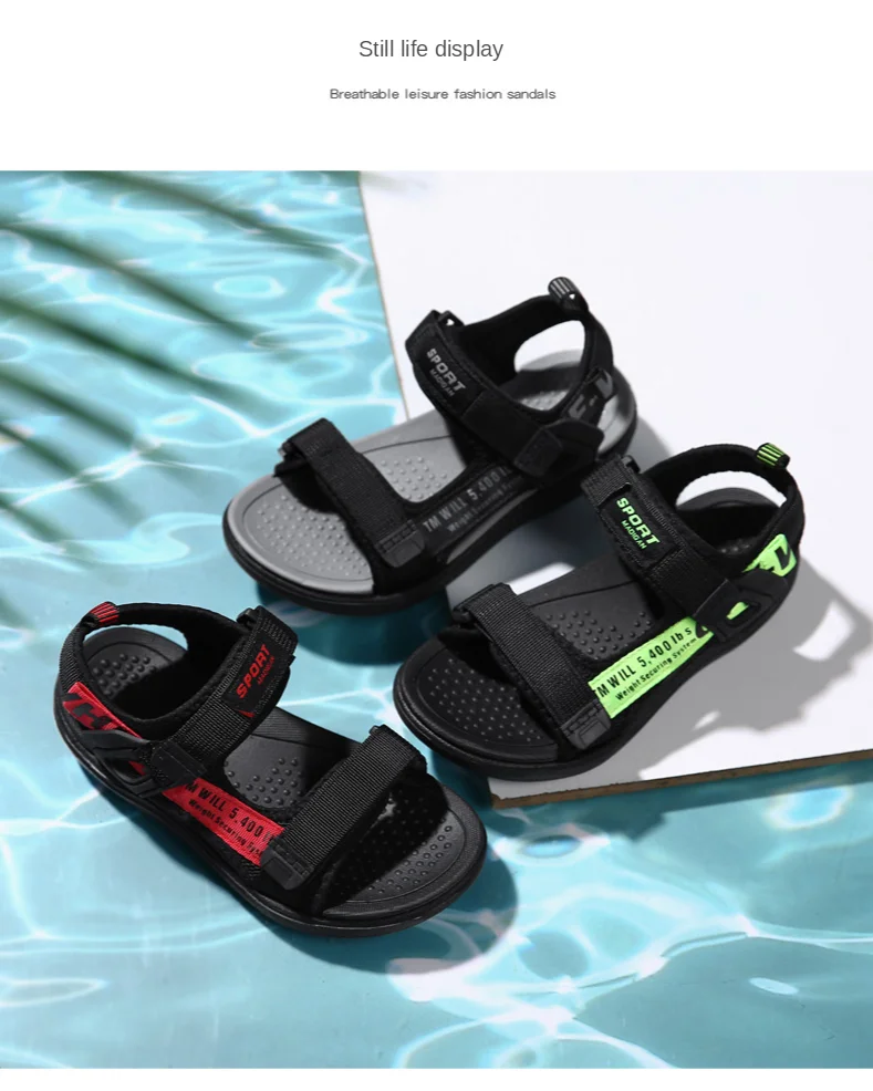 Summer Kids Sandals Breathable Boys Sandals Soft Comfortable Children's Shoes Outdoor Beach Kids Lightweight Sandal Summer Kids Sandals Breathable Boys Sandals Soft Comfortable Children's Shoes Outdoor Beach Kids Lightweight Sandal