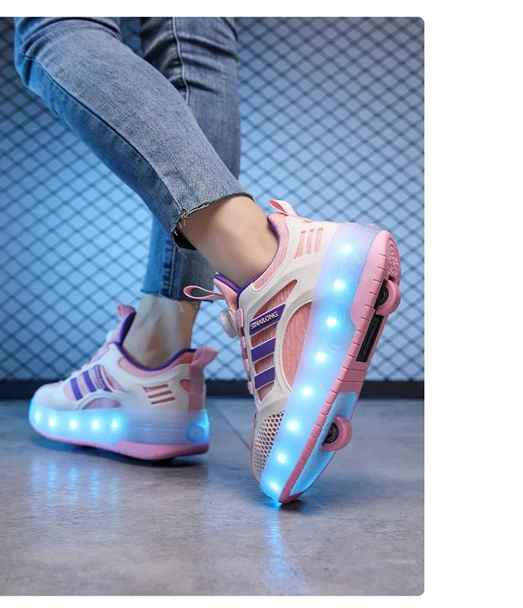 Children's Invisible Four-Wheel Roller Skates Womens' Kids Walking Shoes Men's Kids Scooters Retractable Single Row Wheel Skates Children's Invisible Four-Wheel Roller Skates Womens' Kids Walking Shoes Men's Kids Scooters Retractable Single Row Wheel Skates