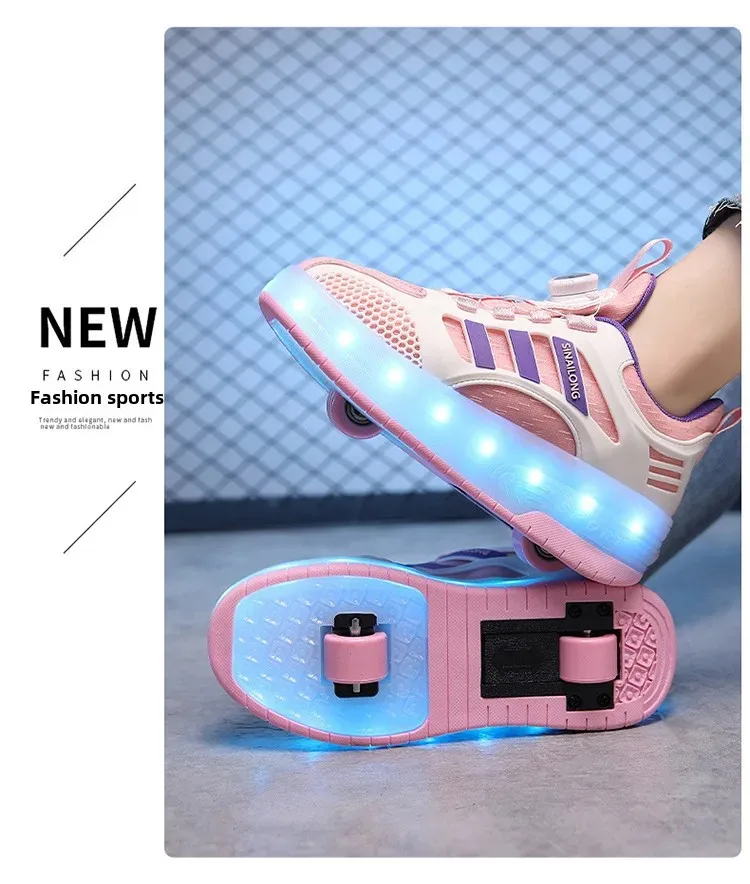 Children's Invisible Four-Wheel Roller Skates Womens' Kids Walking Shoes Men's Kids Scooters Retractable Single Row Wheel Skates Children's Invisible Four-Wheel Roller Skates Womens' Kids Walking Shoes Men's Kids Scooters Retractable Single Row Wheel Skates