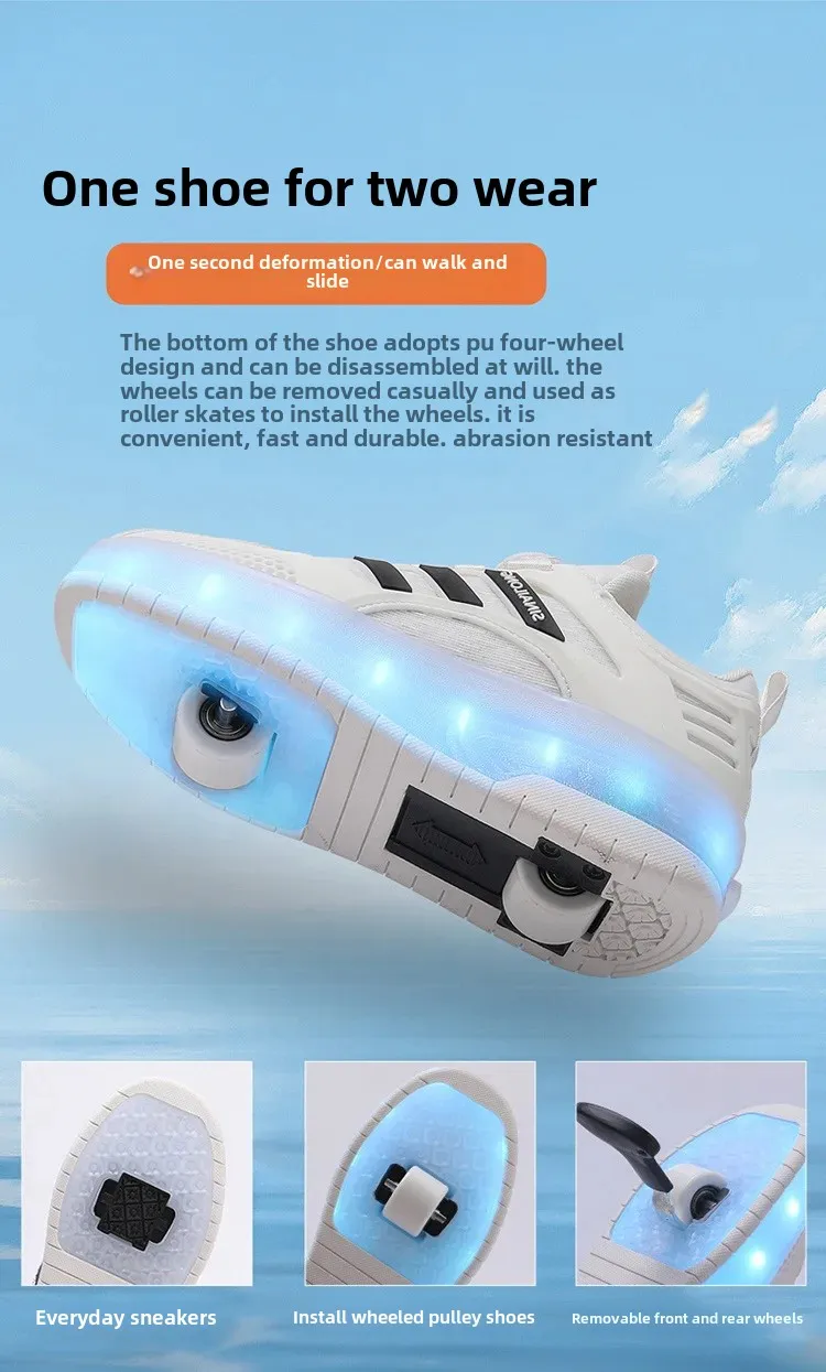 Children's Invisible Four-Wheel Roller Skates Womens' Kids Walking Shoes Men's Kids Scooters Retractable Single Row Wheel Skates Children's Invisible Four-Wheel Roller Skates Womens' Kids Walking Shoes Men's Kids Scooters Retractable Single Row Wheel Skates
