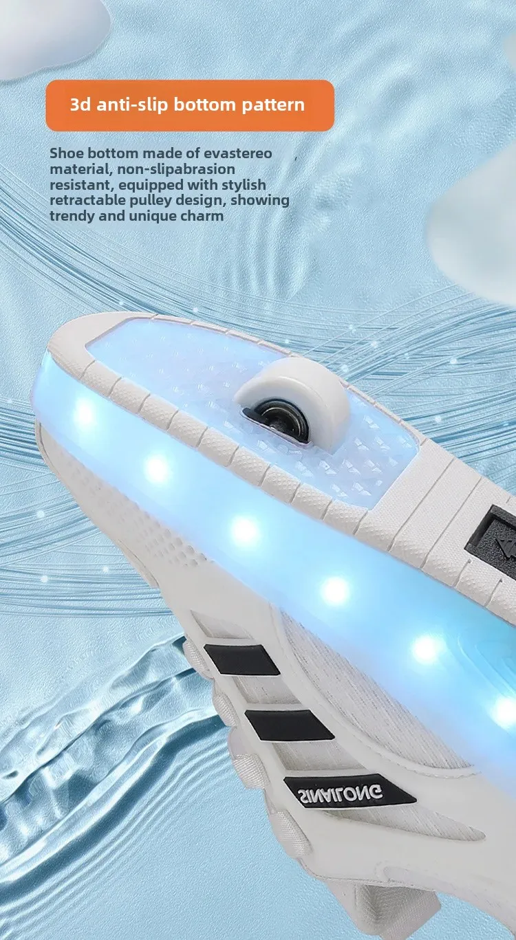 Children's Invisible Four-Wheel Roller Skates Womens' Kids Walking Shoes Men's Kids Scooters Retractable Single Row Wheel Skates Children's Invisible Four-Wheel Roller Skates Womens' Kids Walking Shoes Men's Kids Scooters Retractable Single Row Wheel Skates