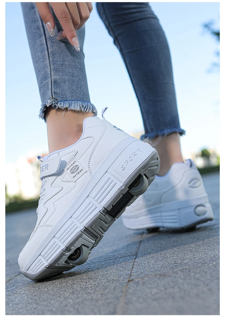 Kids Roller Skate Shoes for Boys Girls Fashion Casual 4 Wheels Deformation Sneakers Adults Teenagers Children Birthday Gift Kids Roller Skate Shoes for Boys Girls Fashion Casual 4 Wheels Deformation Sneakers Adults Teenagers Children Birthday Gift