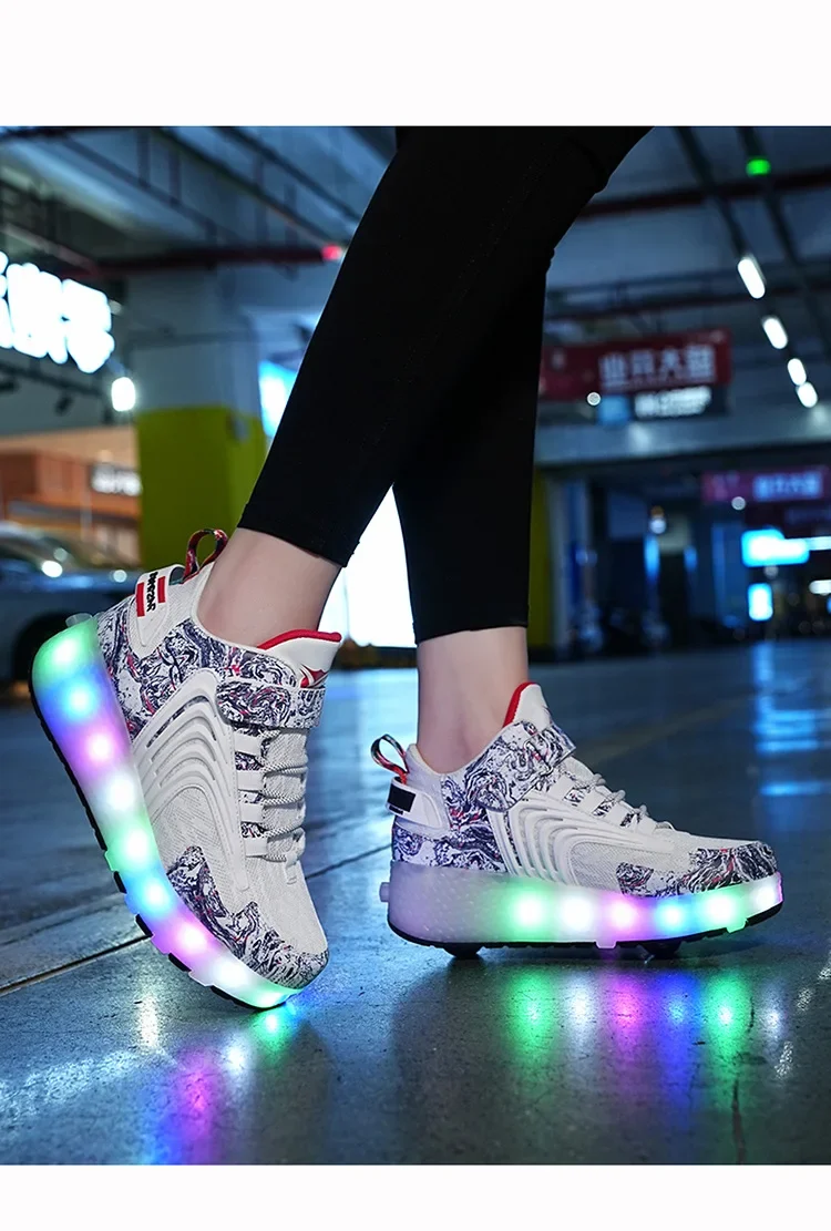 Adjustable Quad Roller Skate Shoes for Girls Age 6-12 Double Wheel Four-Wheel Inline Skates High Aesthetic Value with Wheels