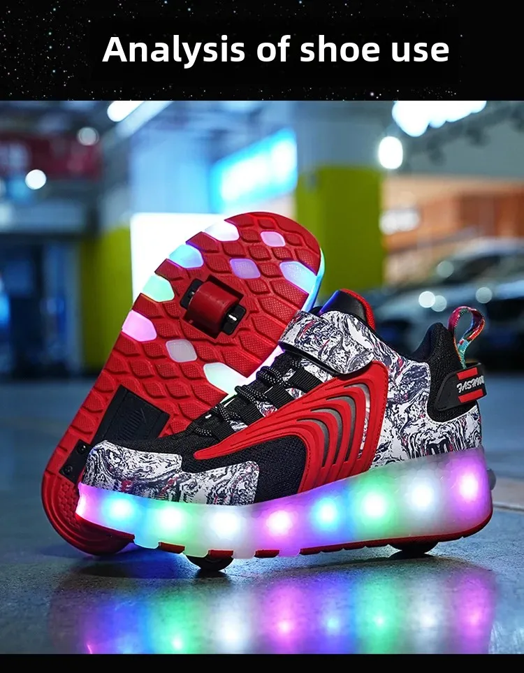 Adjustable Quad Roller Skate Shoes for Girls Age 6-12 Double Wheel Four-Wheel Inline Skates High Aesthetic Value with Wheels