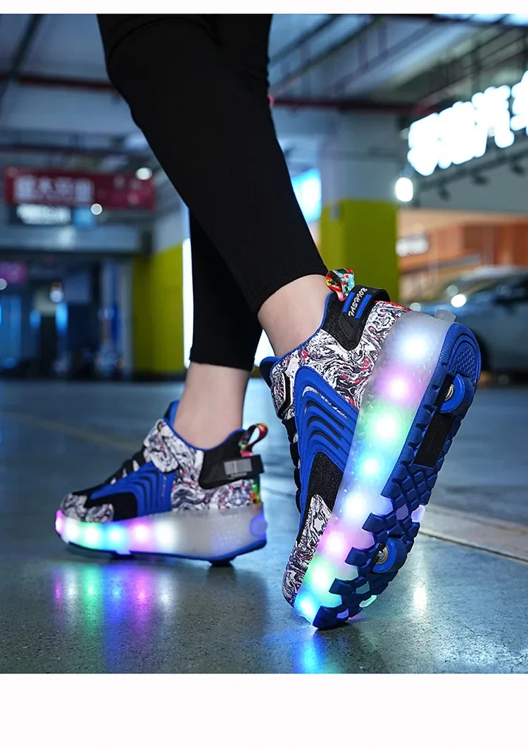 Adjustable Quad Roller Skate Shoes for Girls Age 6-12 Double Wheel Four-Wheel Inline Skates High Aesthetic Value with Wheels