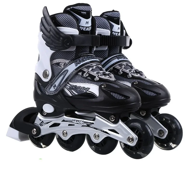 Skating shoes|Children's flash straight row roller skating shoes|Roller skating shoes for boys and girls